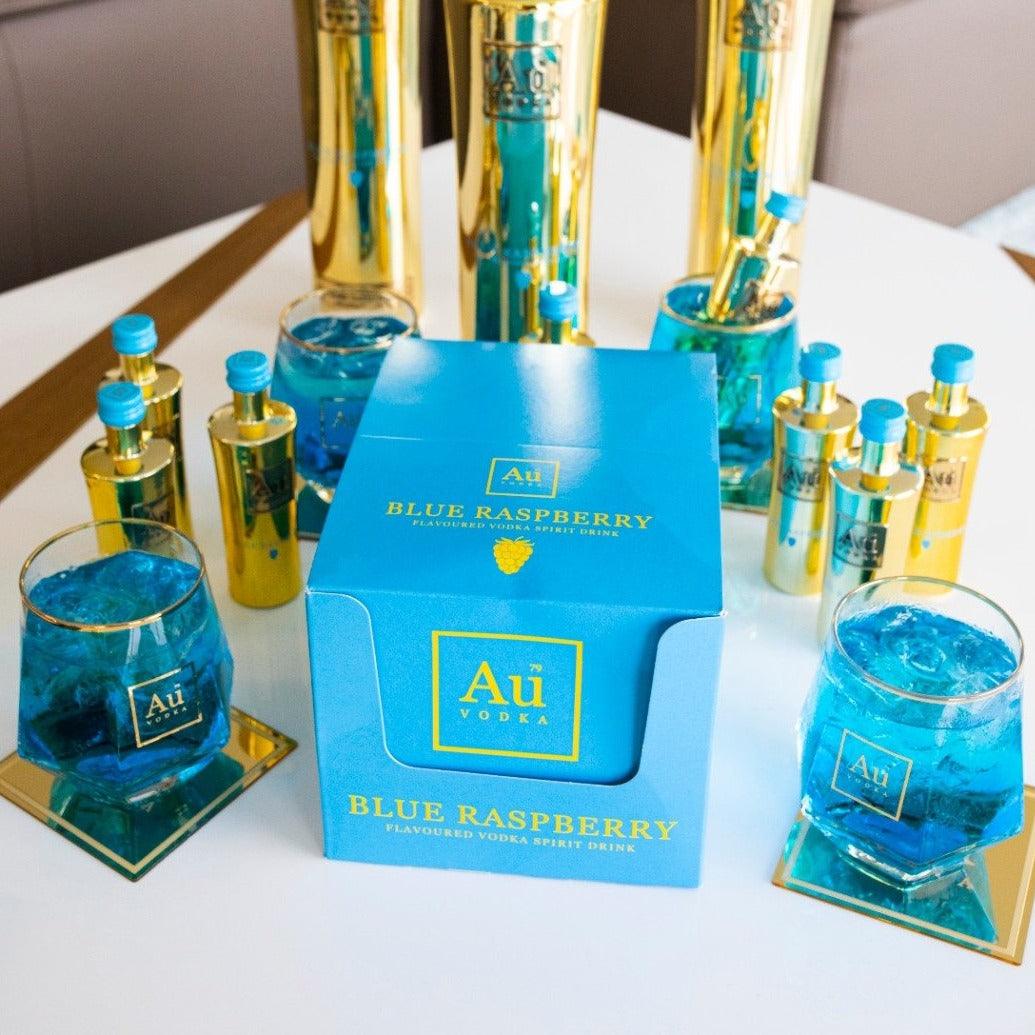 Au Vodka Blue Raspberry Miniature - Au Vodka