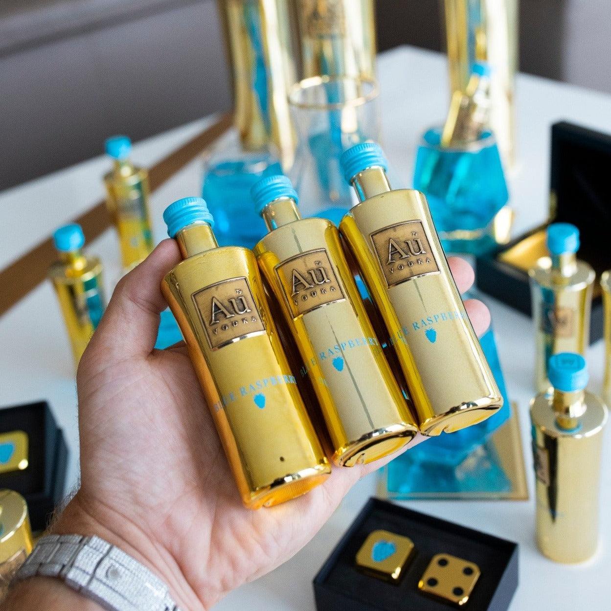 Au Vodka Blue Raspberry Miniature - Au Vodka