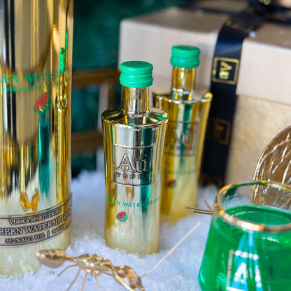 Au Vodka Green Watermelon Miniature - Au Vodka